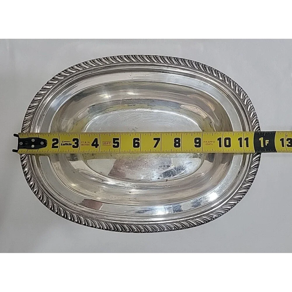 Vintage Viking EPNS Yorkshire Covered Serving Dish Silverplate V101 Oval 12